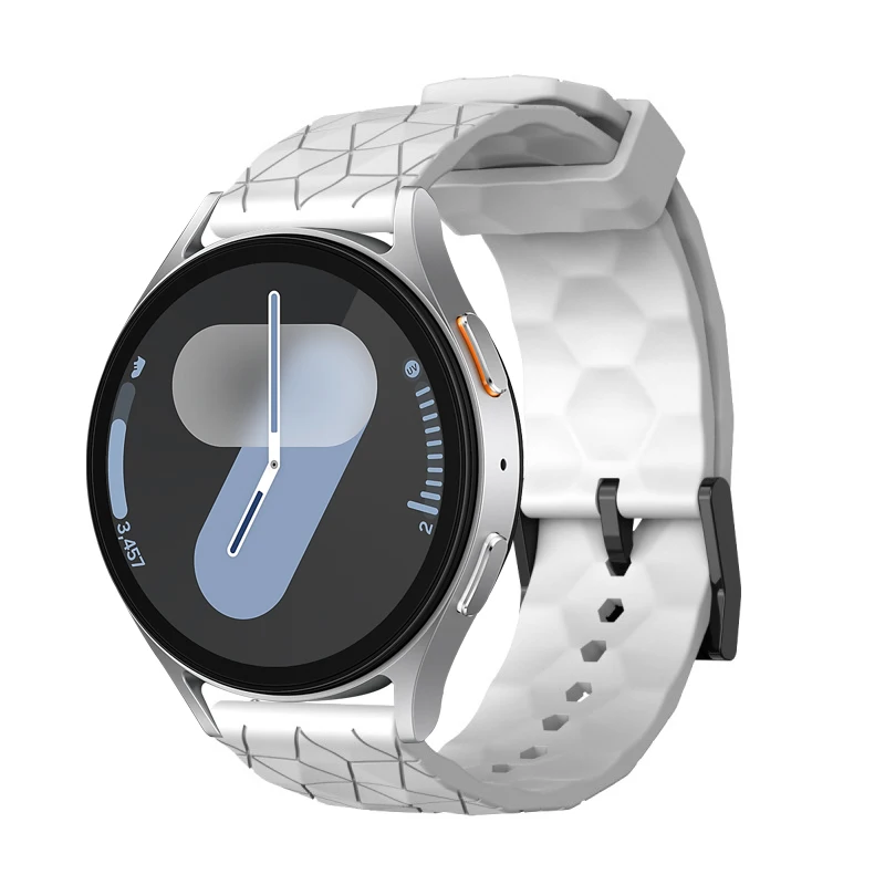 Silicone Football Pattern Sport Band, 20mm/22mm Strap