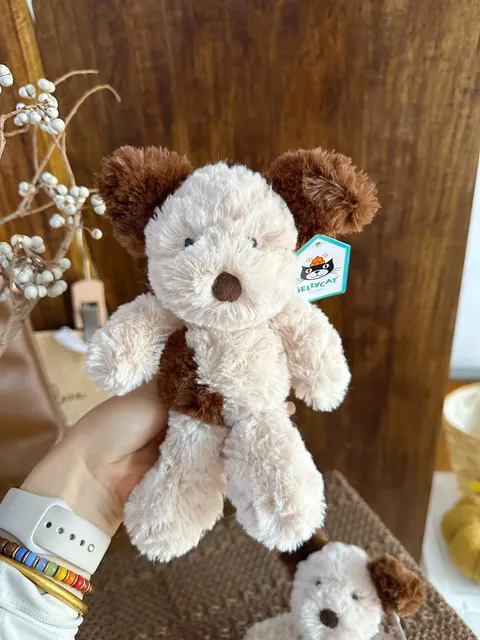 Rollo de peluche de gato de gelatina, muñeco de peluche de perro