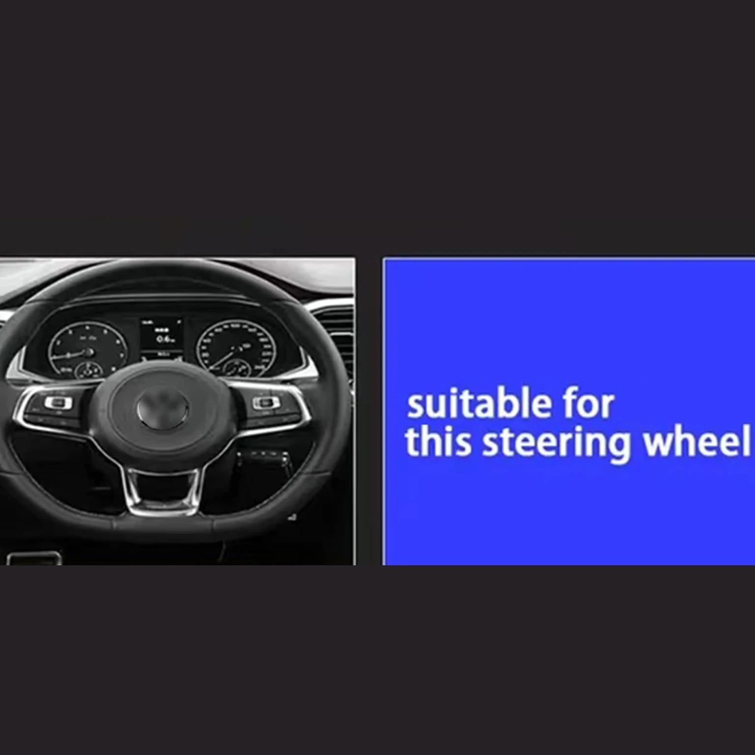 Steering Wheel Covers Volkswagen Gloss black emblem cover for Golf 7 Rline