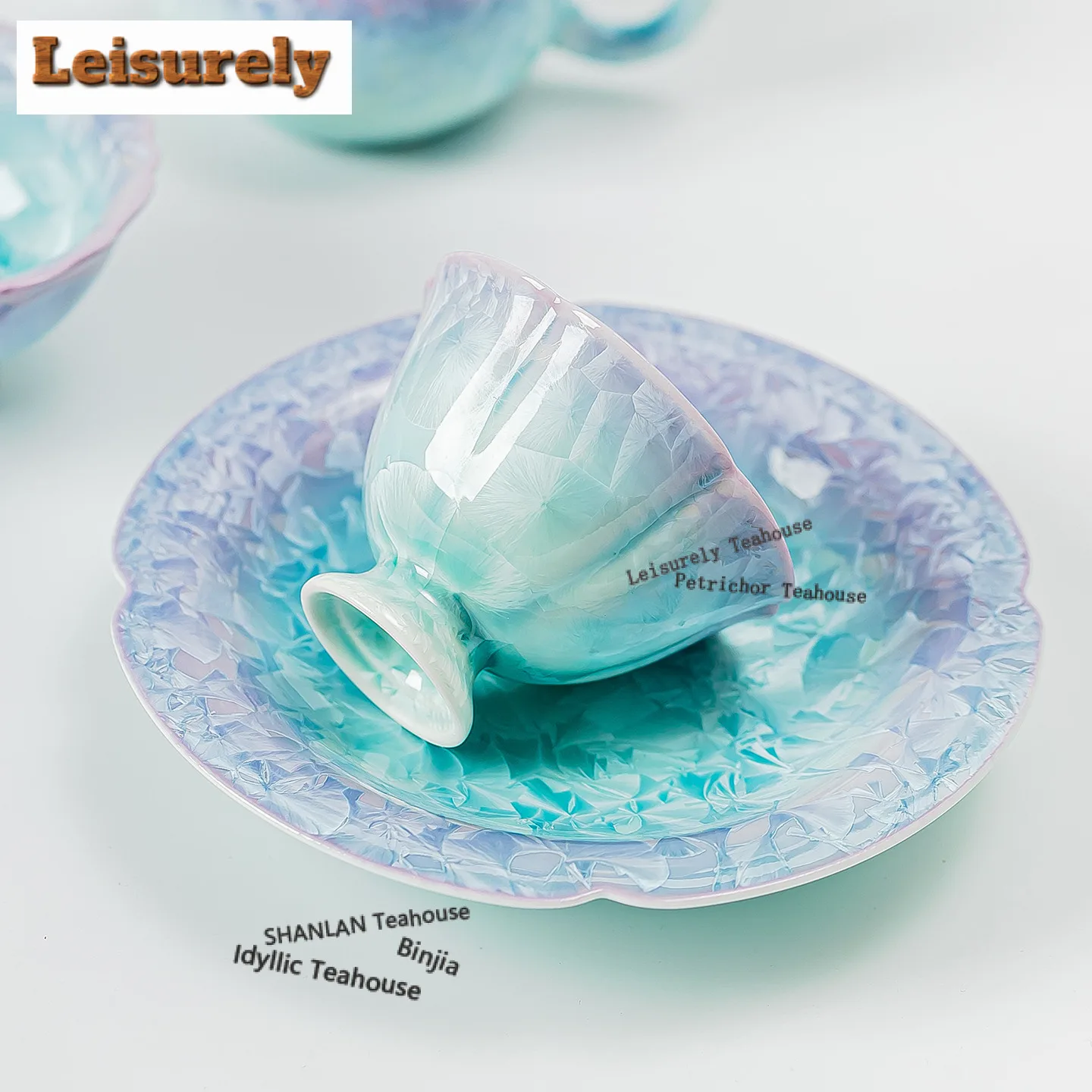 Kiln Fambe Crystal Glaze Teapot Handmade Tea Infuser Pot Tea Brewing Kettle Filter Teaware Gaiwan Teacups Pot Bearing Series