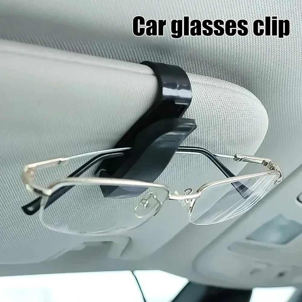 Universal Auto Sun Visor Glasses Box Sunglasses Clip Card Ticket Holder Stand Fastener Case Car Eyeglasses Accessories