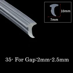Durable Black/Transparent Rubber Sealing Strip for Doors and Windows - Dustproof and Sound Insulating (35)