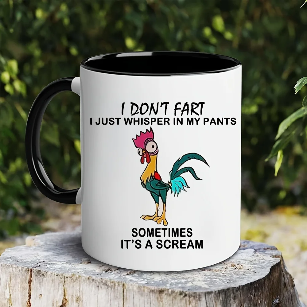 

11oz Funny Chicken Coffee Mug, Giving Gifts To Friends, Leaders, Milk, Cocoa, Coffee, Tea Cups