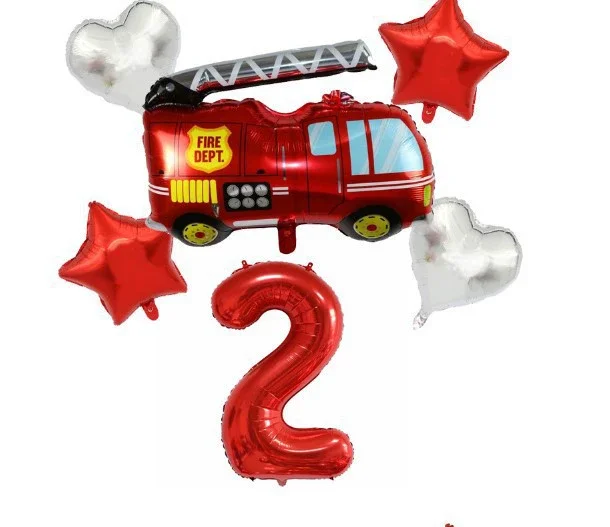 Feuerwehrmann Geburtstagsdekoration Feuerwehrauto Geschirr Teller Tassen Serviette Banner Hintergrund Geschenktüten Papa Kreis Kind Partyzubehör – Detail 28