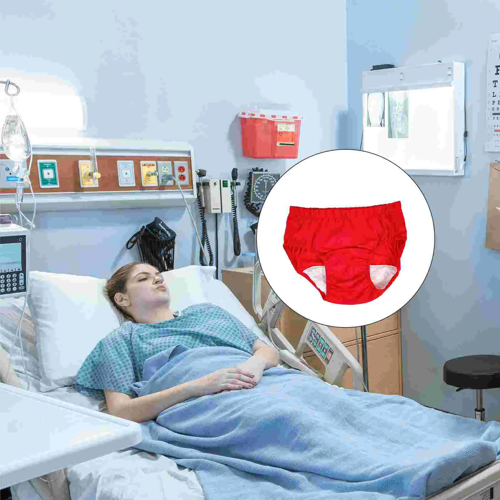 Panties Elderly Incontinence Daily Use Adult Comfortable Diapers Portable Travel Red 6