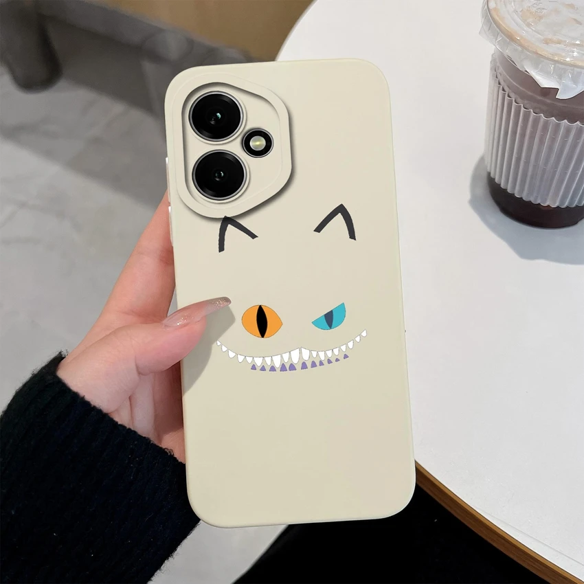 Fashionable Cool Girl Pattern Shockproof Phone Case with Smooth Liquid Silicone and Screen Protector