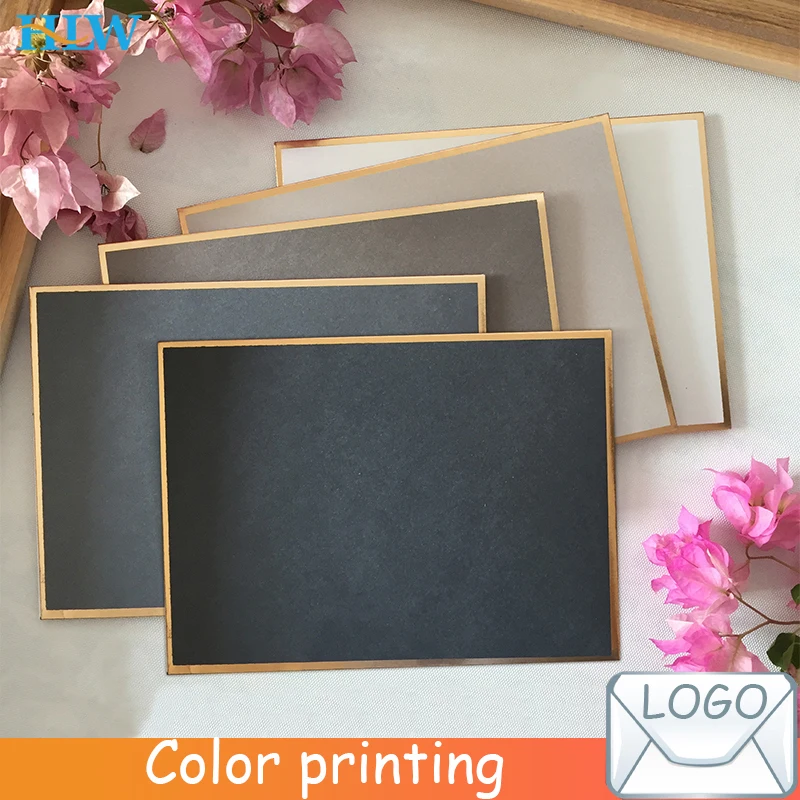 10Pcs/lot Custom Vintage Retro 5 Color Blank Pearl Paper Envelope Wedding Party Invitation Envelope Greeting Card Gift 14x19CM