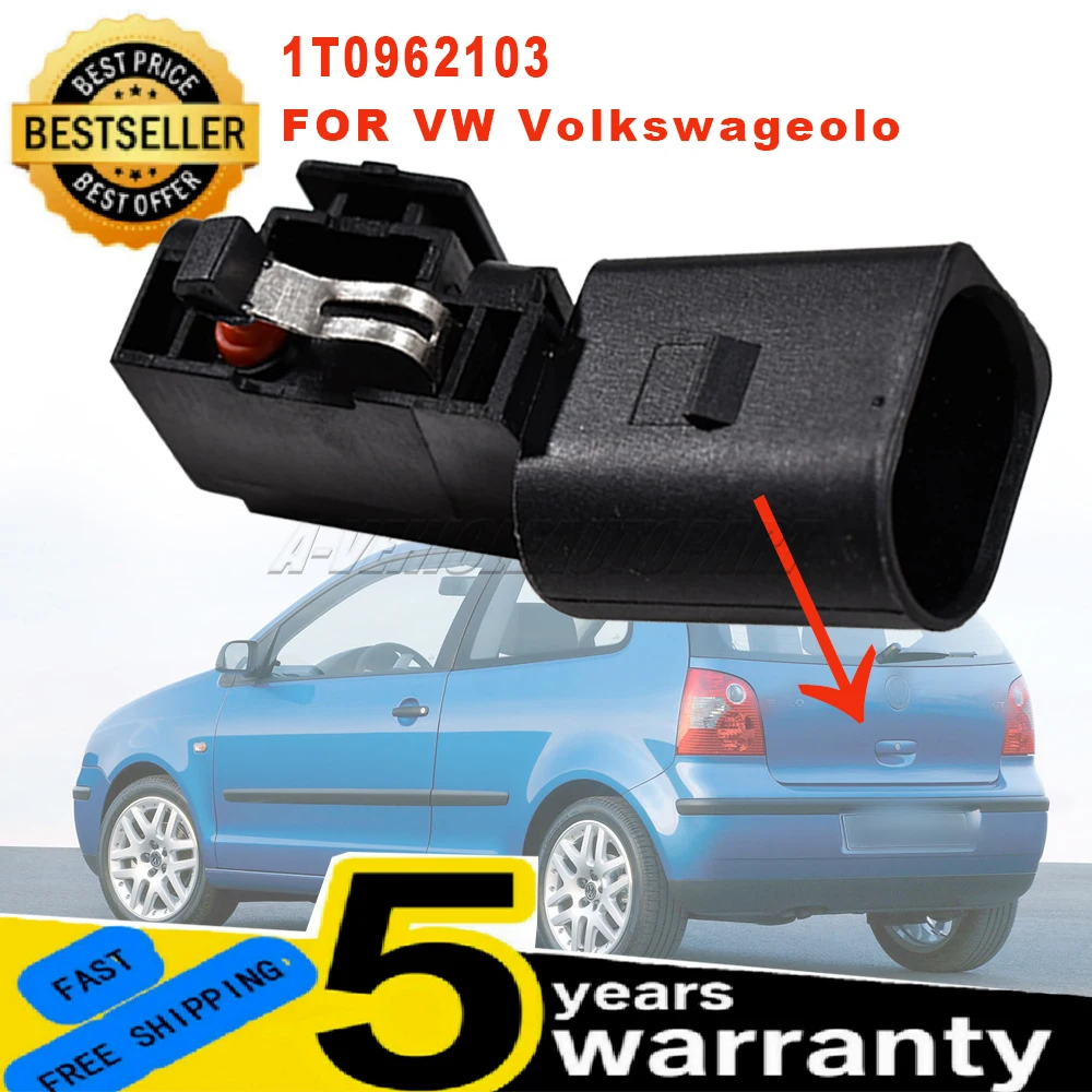 1T0962103 1T0962103A Für VW Polo 9n Jetta A5 1K 2005-2010 Neu 1 Stück Heckklappen-Zylinderschloss Mikroschalter-Einheit 2-polig Auto-Zubehör