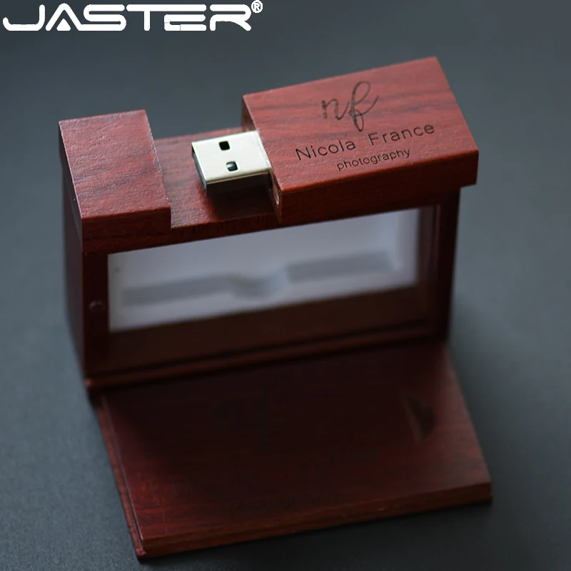 Lot Usb Flash Drive 128gb Caixa de Madeira Pen Drive 64gb Livre Logotipo Personalizado Presente de Casamento Criativo Memory Stick 32gb Pendrive 16gb 10 Pcs - Imagem 5