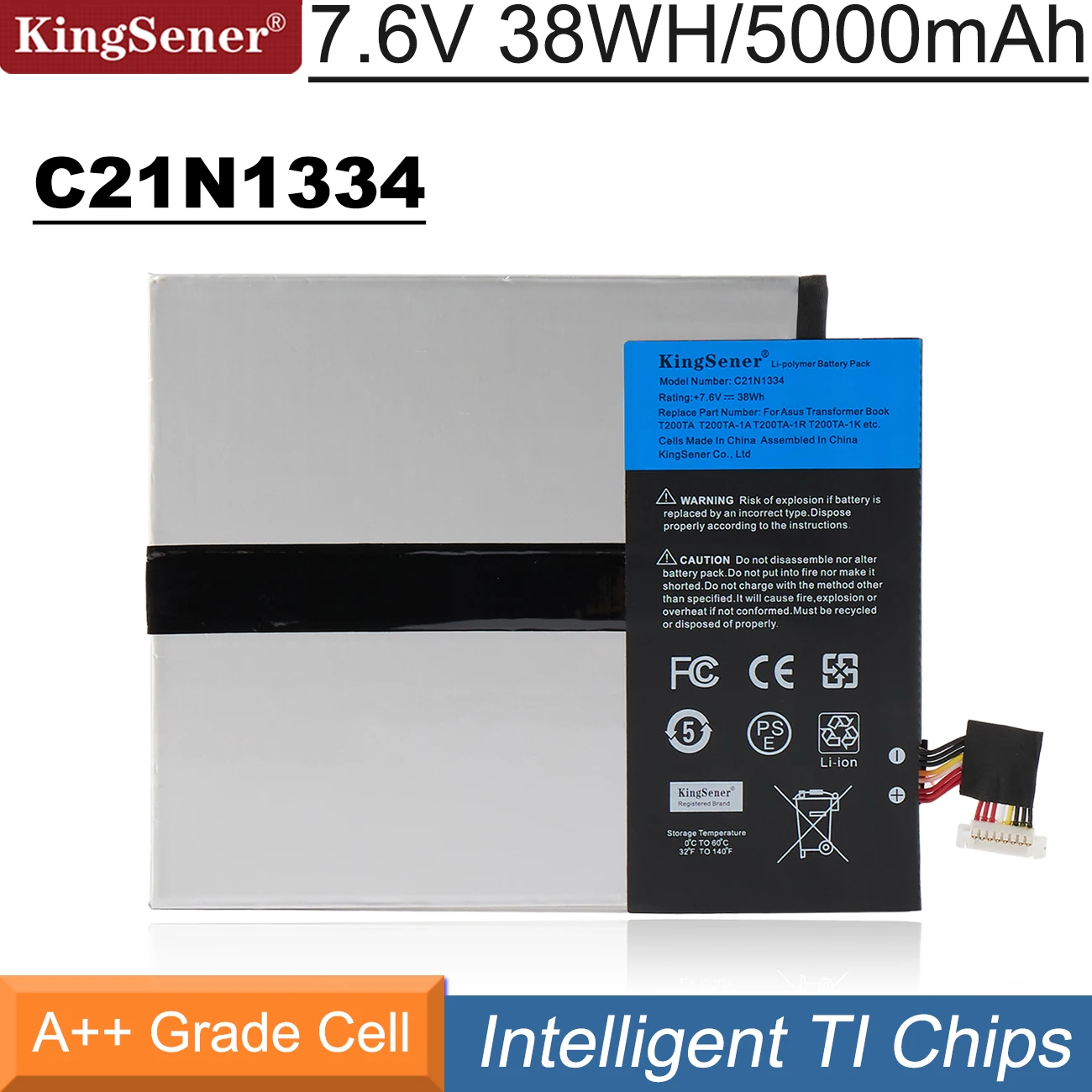 Kingsener C21n1334 Bateria do Portátil para Asus Transformador Livro T200ta T200ta1a T200ta-1k T200ta-1r 200ta-c1-bl Tablet pc 7.6v 38wh