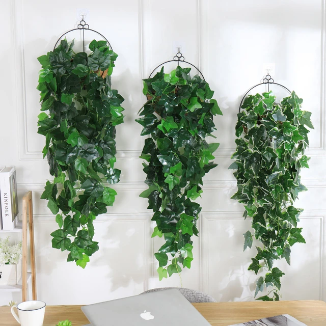 Plantas Artificiales Colgantes De Vides, Decoración De Jardín De Boda,  Planta Falsa Para Pared, Hojas Verdes, Decoración De Vides, 100cm - Plantas  Artificiales - AliExpress