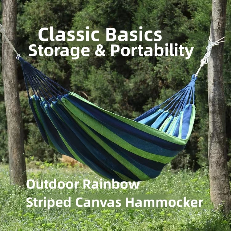 Description Picture 2 of item1pc hammock outdoor camping leisure canvas thickened anti-tip over