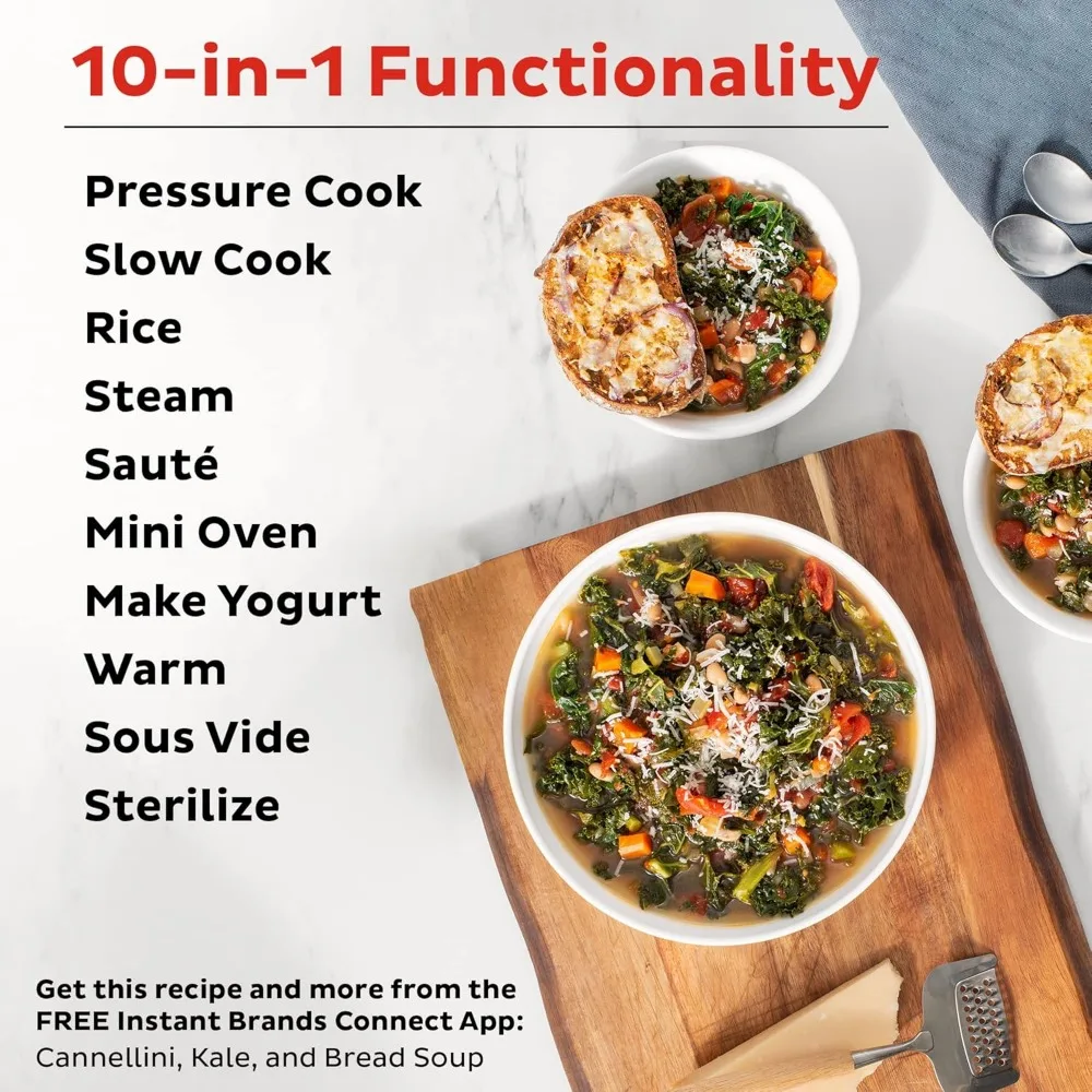 Pot Pro (8 QT) 10-in-1 Pressure Cooker, Slow Cooker, Rice/Grain Steamer, Saut&eacute;, Sous Vide, Yogurt Maker, Sterilizer