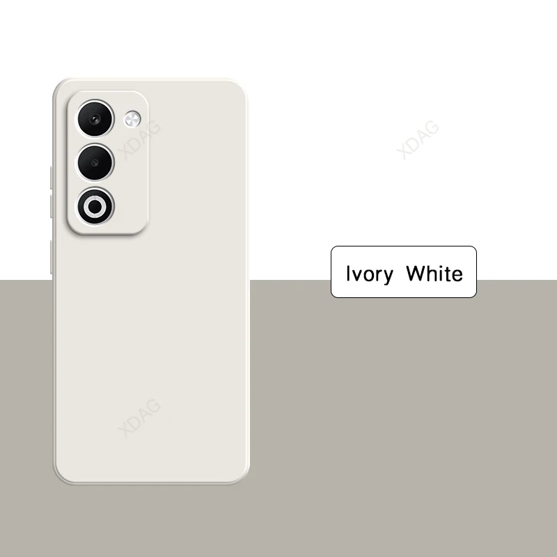 Soft Candy Pure Color Liquid Silicone Phone Case with Internal Flocking Back Cover