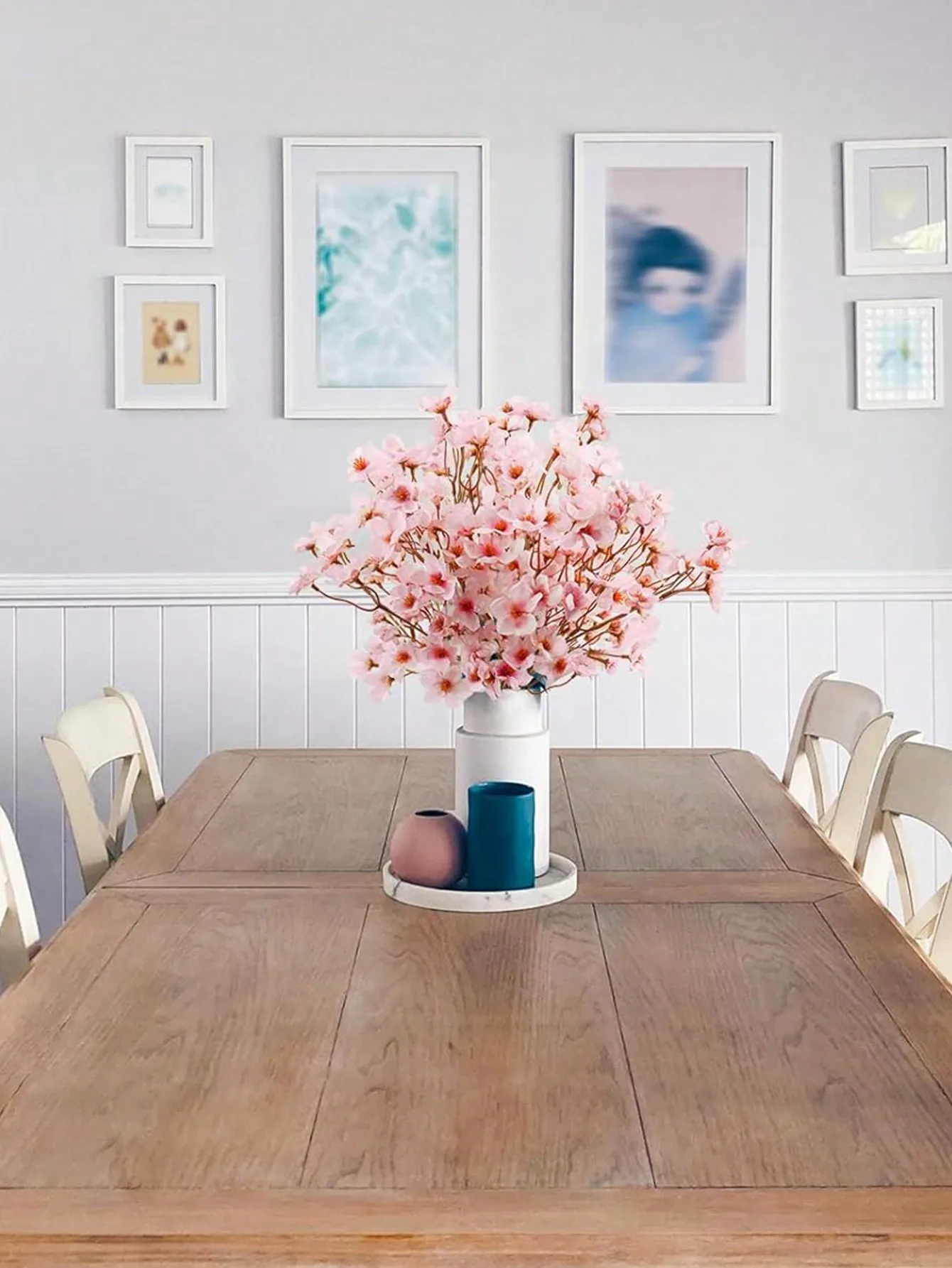 2Bouquet 40cm künstliche Kirschblüte Bouqut Hochzeits feier DIY Wohnkultur Wohnzimmer und Esstisch Vase Arrangements – Detail 7
