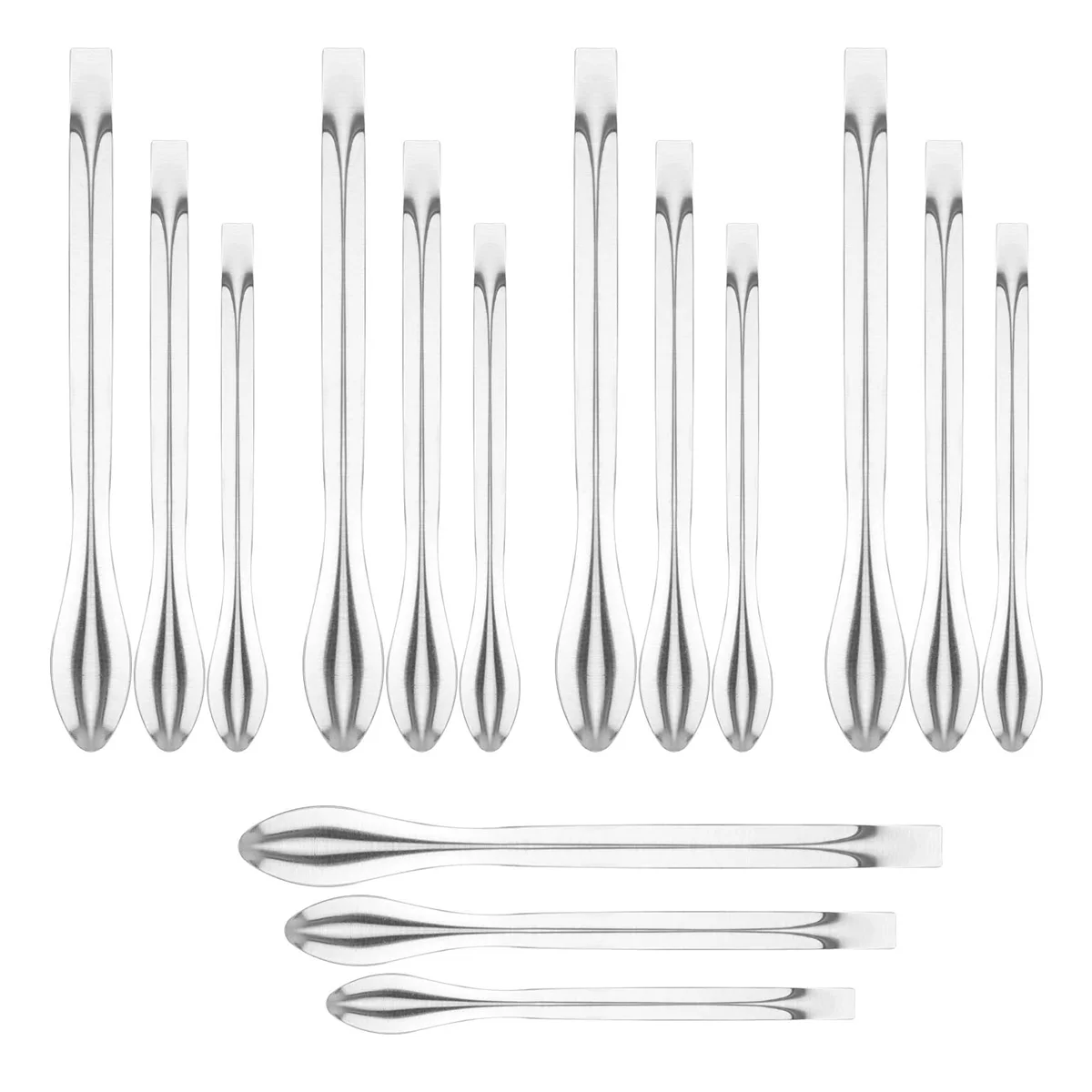 

Лабораторная лопатка из нержавеющей стали, 15 шт., лабораторная ложка, микроложка, лабораторная маленькая ложка для смешивания образцов реагентов