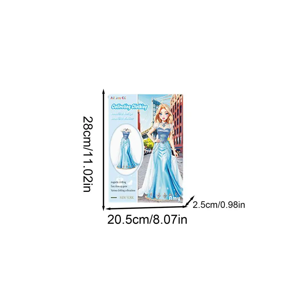 Bambole di carta magnetiche Creative Dress Up Paper Dolls Set vesti-cambia dress-up stickers giocattolo regalo di compleanno per bambine  26