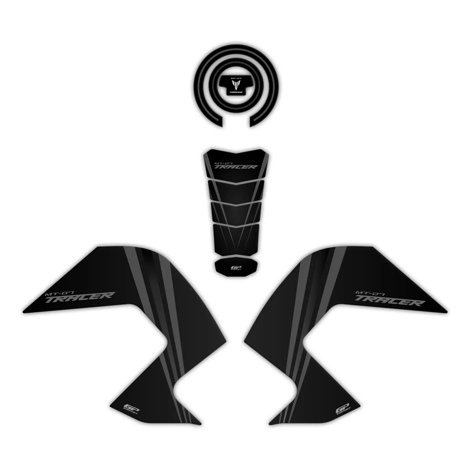 

GP Composite For MT-07 Tracer 2016-2019 Compatible Tank Pad Set Black