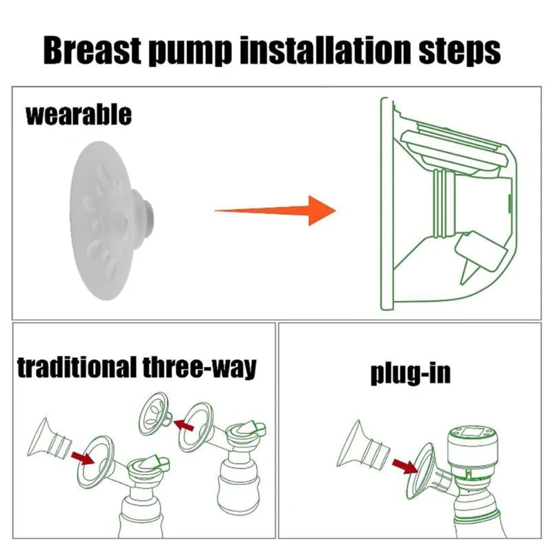 Portable Breast Flange Connector Adapter 28mm to 13/15/17/19/21/24mm Flange Insert for Comfortable Milk Expression 6