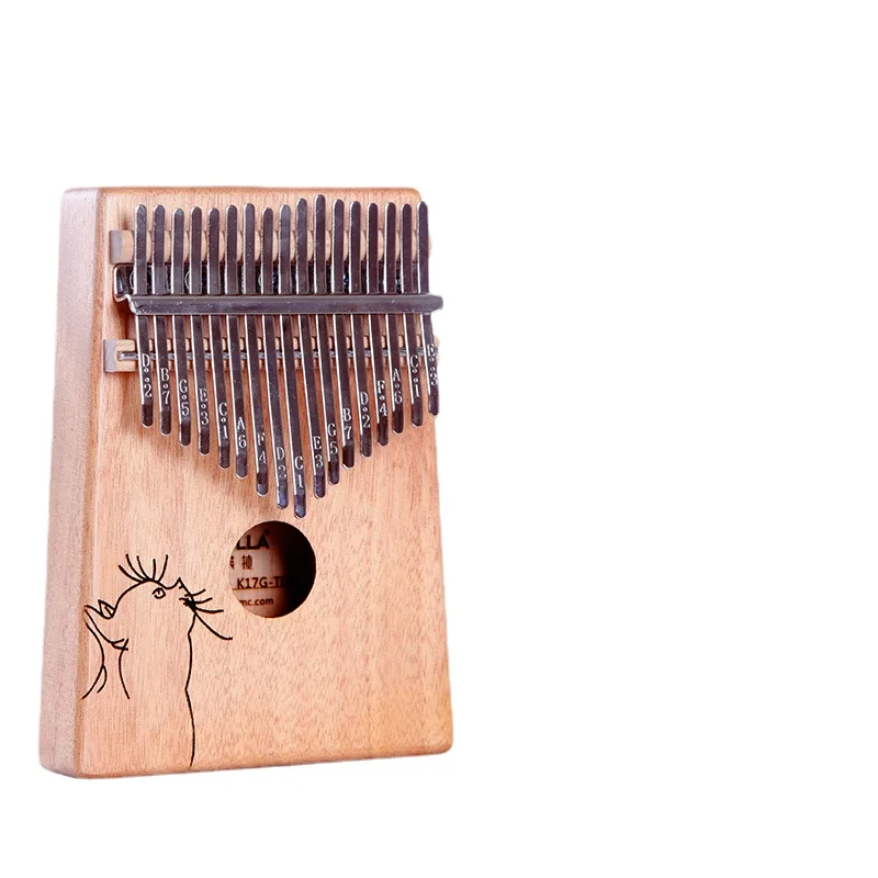 

Thumb Piano Kalimba 17 Key High Quality Portable Key Fingers Engrave Kalimba Mahogany Gift Piano De Pulgar Music Instrument DE50