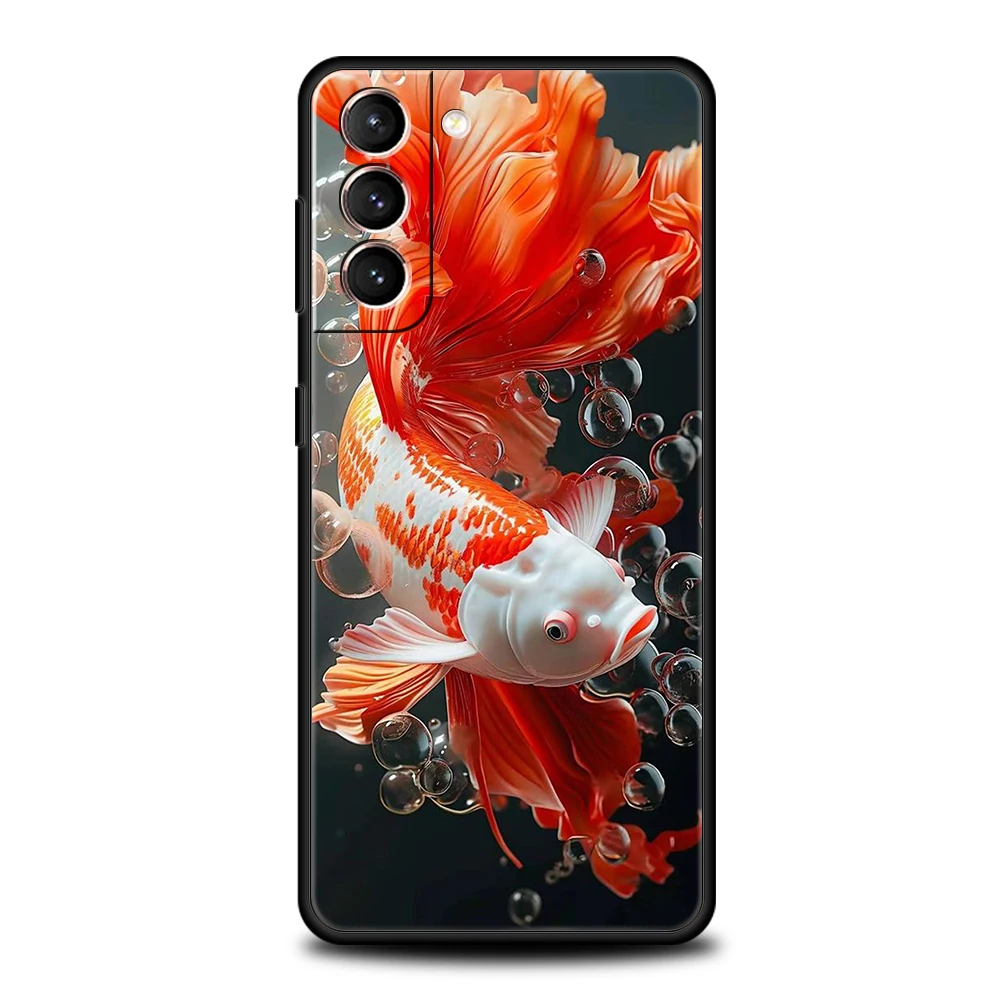 Cartoon Fisch Fall für Samsung Galaxy S24 S23 S22 S20 S21 Fe Ultra S10 S10E S9 S8 plus 5g Silikon stoß feste Telefon abdeckung Capas – Detail 4