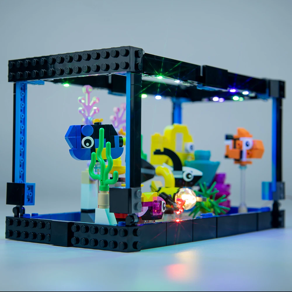 LED Light Set For Creator 3-in-1 31122 No Glass Fish Tank Building