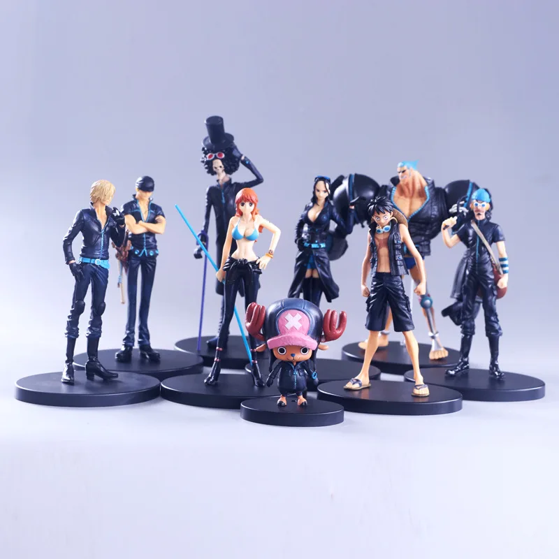 Anime DXF One Piece Filme Ouro Grandline Homens 9 pçs/set 15 ° Aniversário  Personagens Luffy