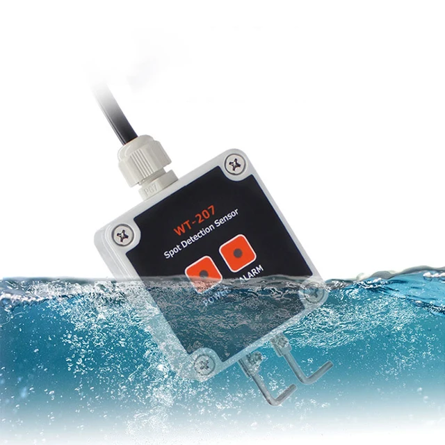 Water Leakage Detector Alarm Sensor NO NC Normal Open Close Relay Output For Power Distribution Room DC 12V 2