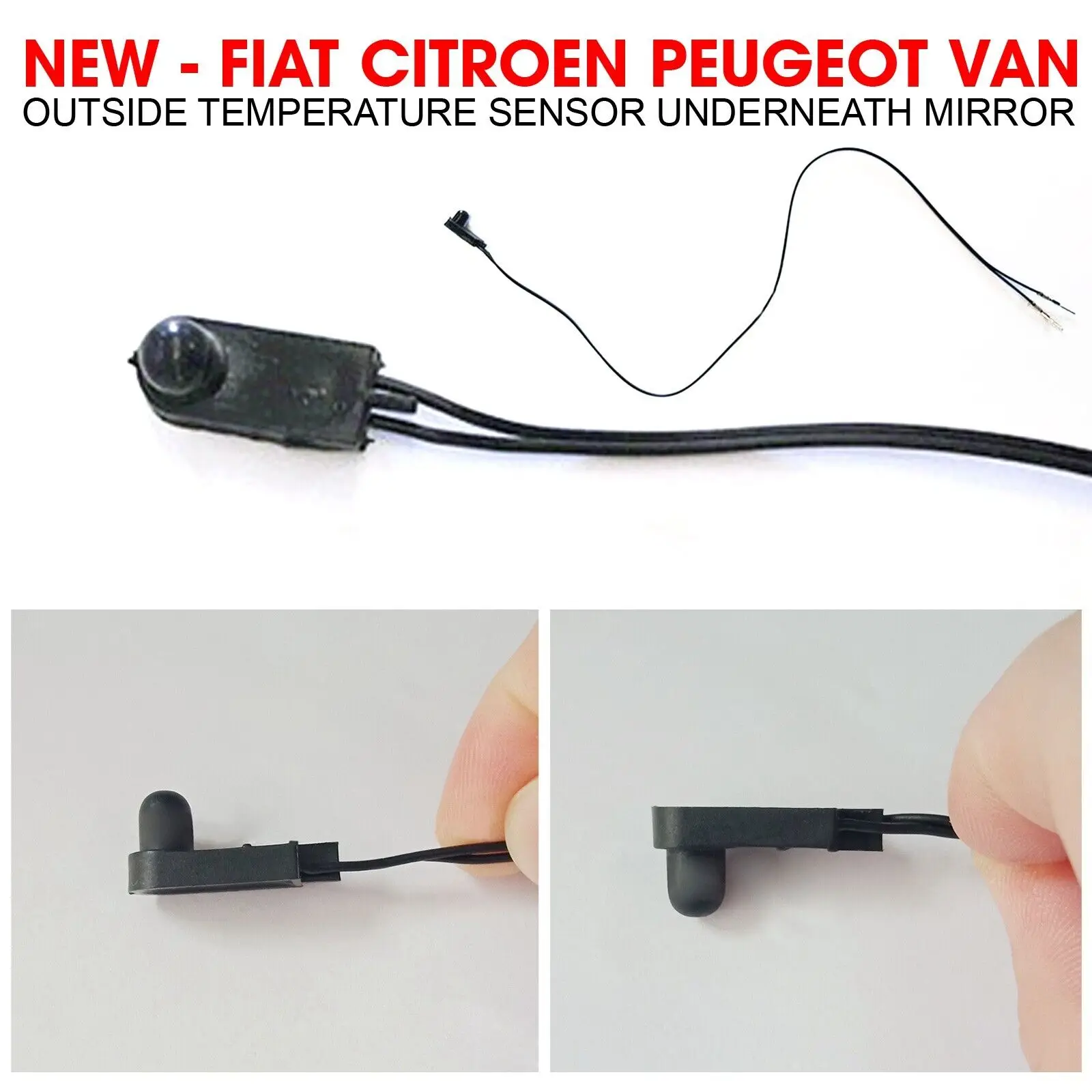  For Fiat 500 500X 500L Punto 05-18 Ambient Exterior Outside Air Temperature Sensor Underneath Door Mirror Car Accessories