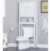 Over The Toilet Storage Cabinet, Bathroom Shelf Over The Toilet, Over Toilet Bathroom Organizer (White) 1