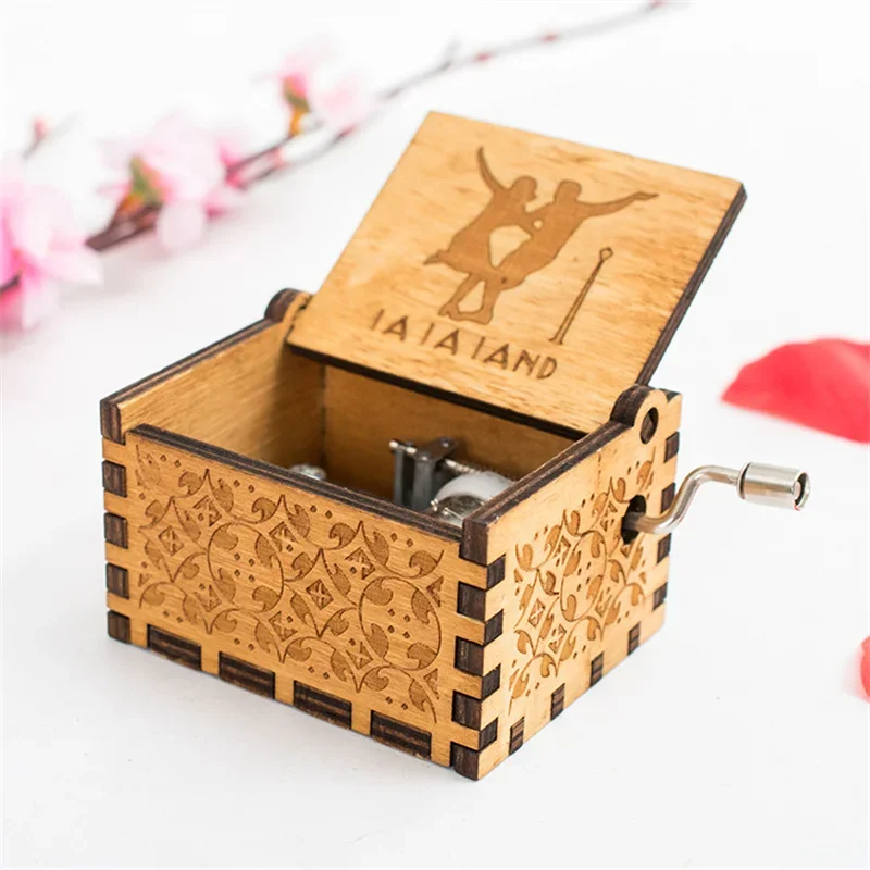 Mini Music Piano For Game of Thrones，Merry Christmas, Happy Birthday,Castle in the Sky，Wooden Manual Music Box For Game of Power 2