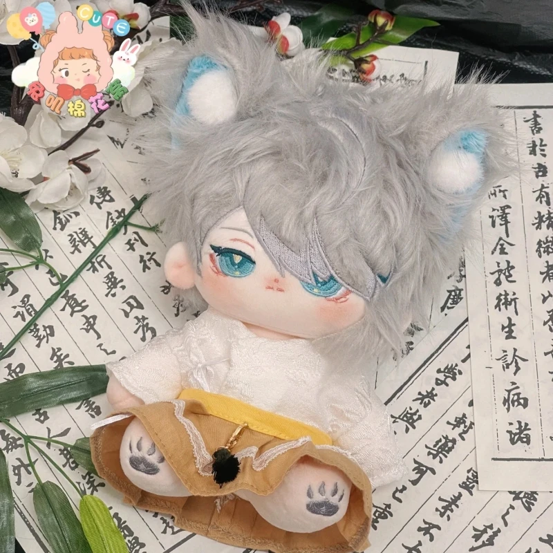 Anime Genshin Impact Alhaitham 20cm Nude Body Plush Doll Toys Soft Stuffed Plushie a6191 10 30 60pcs anime genshin impact stickers chibi hutao klee eula nahida game cartoon decals diy laptop luggage car vinyl sticker