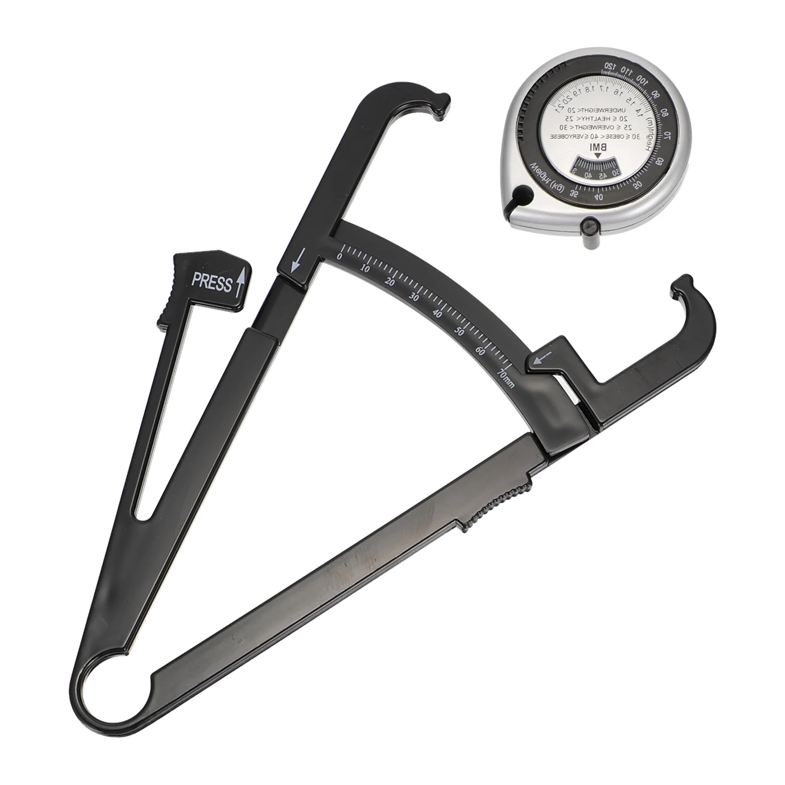 2 Pcs Fat Clip BMI Boday Tester Measurement Tape Tool Pro Tools Measurer Handheld Body Device Digital Caliper Ruler body fat caliper
