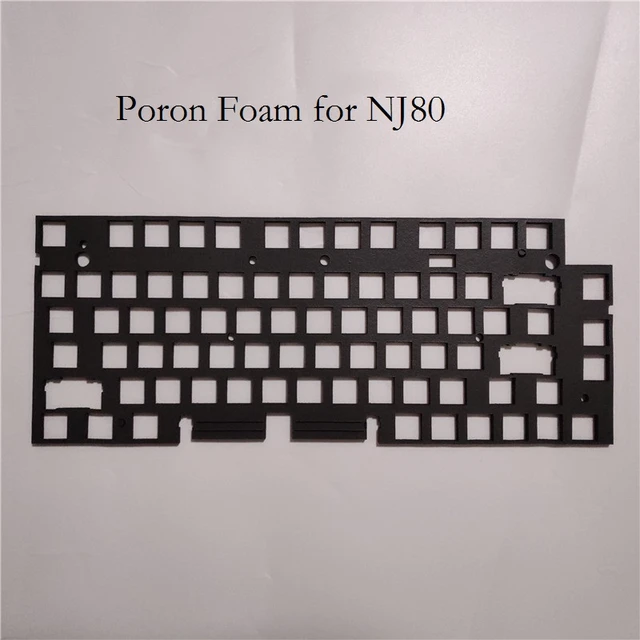 Keydous NJ80 Keyboard Foam Poron Silencer Mute Felt Foam and Plate PC and  POM Materials