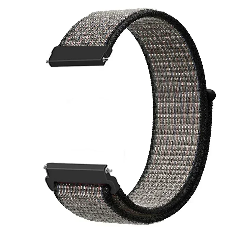 Versatile Sport Nylon Smartwatch Strap, Adjustable 20-22mm, Breathable Wristband Loop