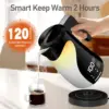 Fashome Electric Kettle 1300W 1.25L Stainless Steel Electric Tea Kettle Temperature Control Kitchen Coffee Water Kettle Pot 3