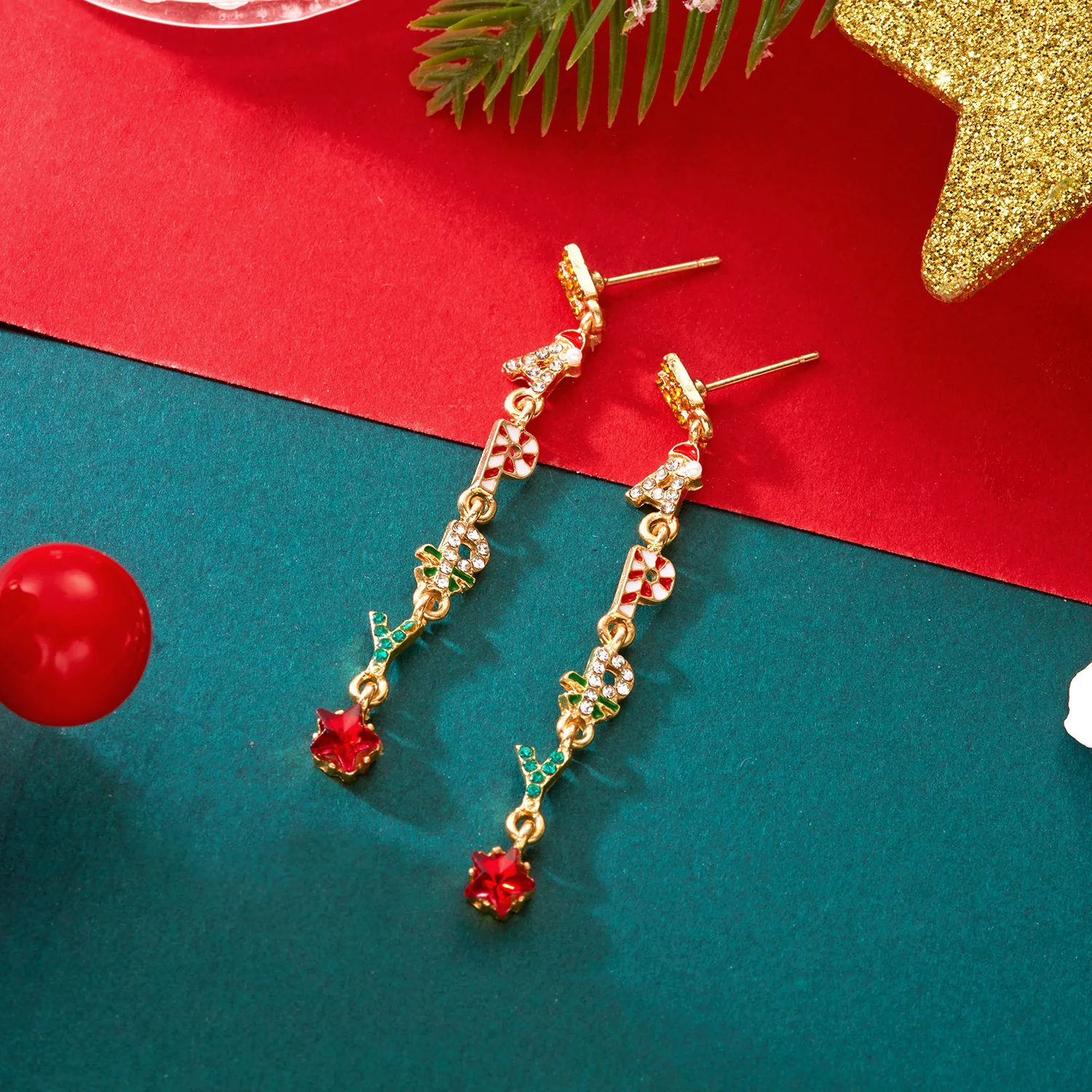 Funkelnde Kristall Zirkon Schneeflocke Anhänger Ohrringe für Frauen Elegante Imitation Perle Schneeflocke Ohrringe Weihnachten Party Schmuck – Detail 11