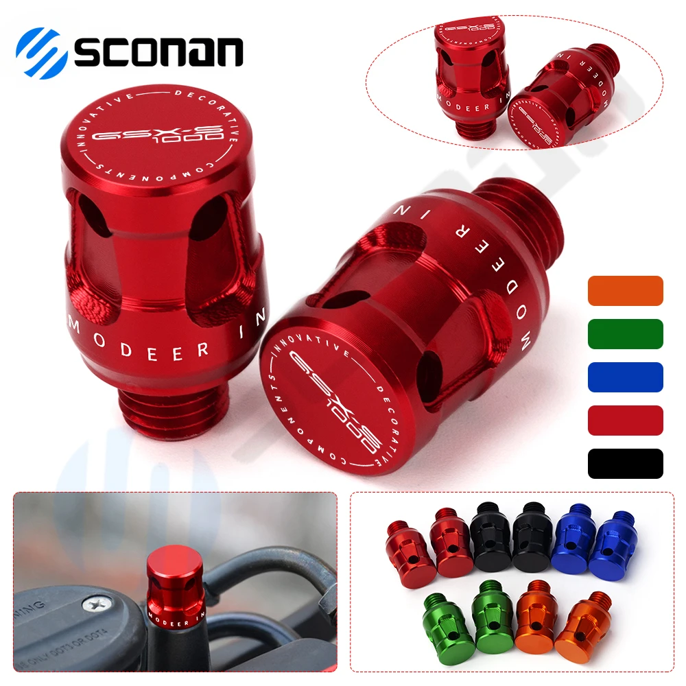 

For Suzuki GSX-S1000 GSX-S 1000 GSXS GSX S GSXS1000 Katana Motorcycle M10*1.25 CNC Aluminum Mirror Hole Plugs Screws Bolt 1 Pair
