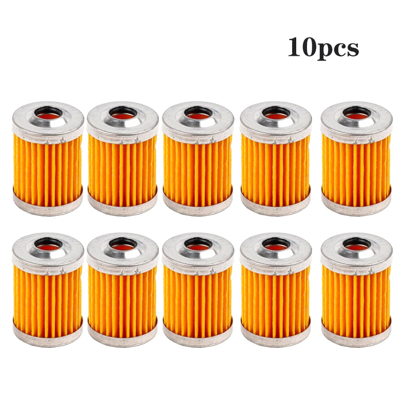 Motorcycle 10pcs/Pack Fuel Filter Element For Reusable Washable Petrol Gas Chopper Bike ATV Quad Go Kart Buggy Snowmobile