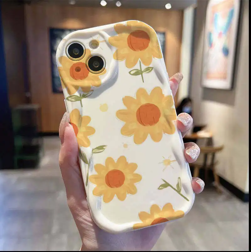 Bow Curly Protective Phone Case Cover