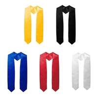 150*10.5CM Graduation Stole Sash Satin Plain Honor Stole Bachelor Gown Scarf Unisex Adult Graduation Honors Stole Graduations 2