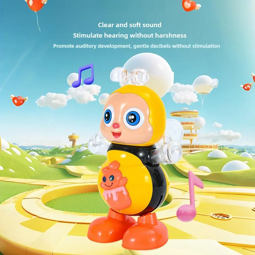 Dancing Bee Electric Toys Musical And Lights Electronic Cartoon Bee Preschool Learning Toys Dancing Animal Singing Toy