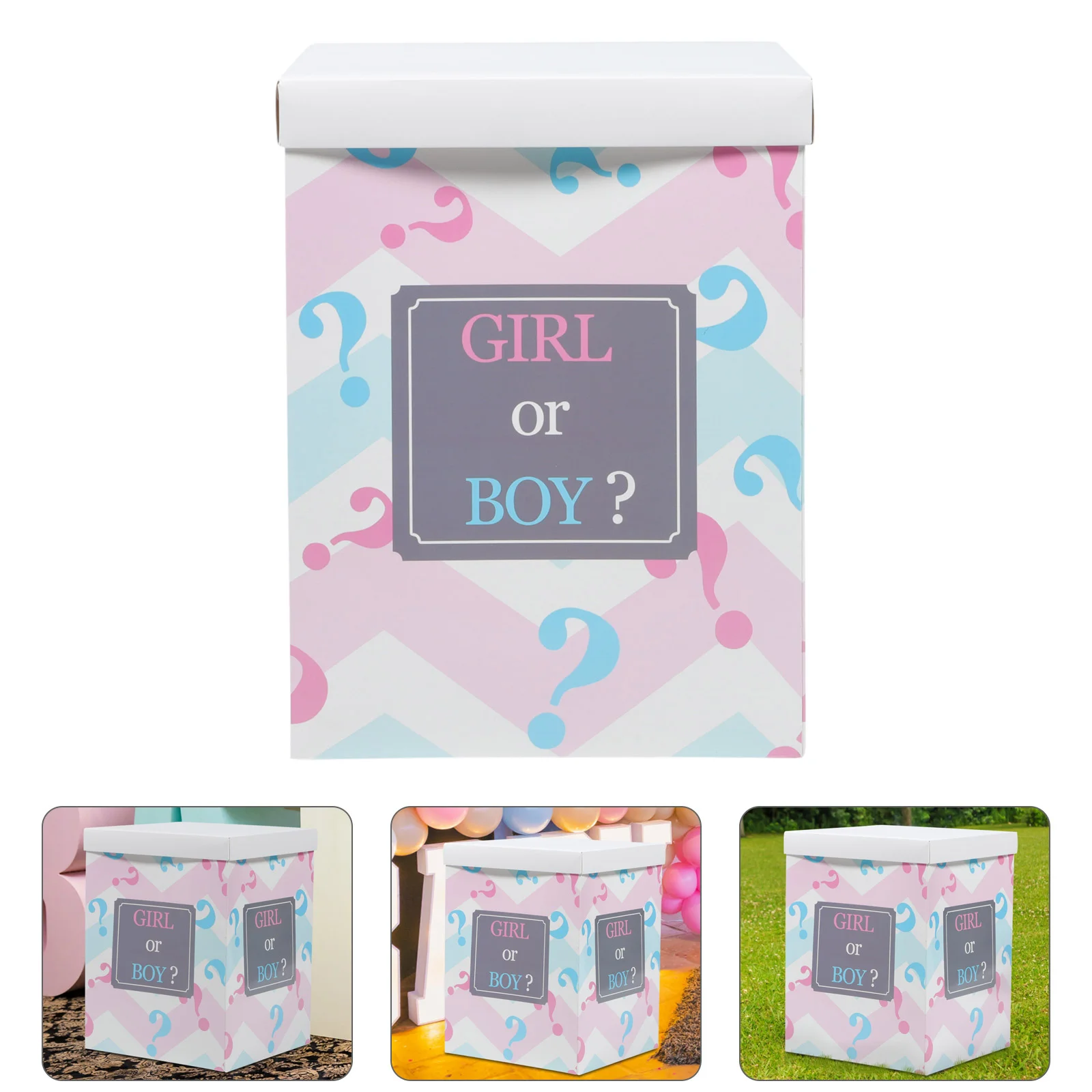 

Paper Balloon Box Paper Decorative Balloon BOY or GIRL Gender Reveal for Baby Shower Happy Birthday Wedding Party Decorations