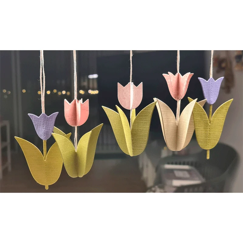 Songbird 3D 튤립 뷰티 커팅 다이 스크랩북 일기 장식 스텐실 엠보싱 템플릿 DIY 인사말 카드 수제 2026 신제품