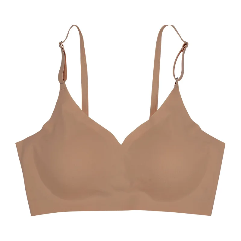 Push Up Bras Women Sexy Seamless Wire Free Brassieres Soft Underwear Intimates Sleep Wears Breathable Deep Cup Bra Crop Top