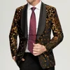 Men's Gold Sequin Blazer Jacket Men 2023 Fashion Slim FIt One Button Dress Suit Blazer Male Party Wedding Stage Costume Homme 2