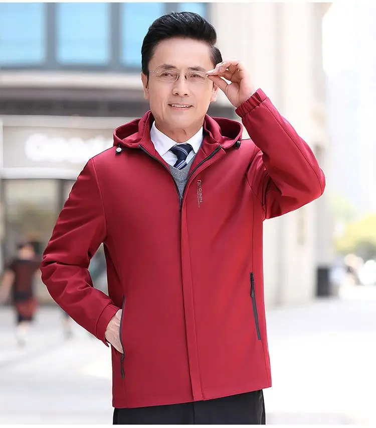 Thick Warm Winter Parka Men Fleece Men Winter Jacket Coat Solid Color Hooded Jackets Mens Overcoat Streetwear Dropshipping F01