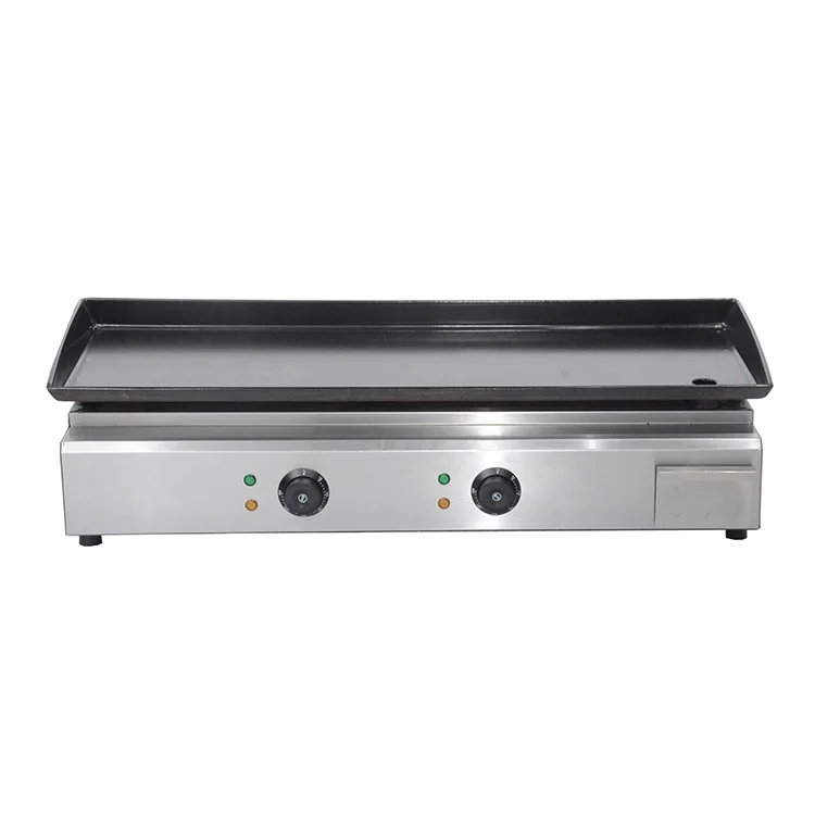 Commercial Kitchen Equipment Electric Tabletop Flat Plate Hamburger Griddle Stainless Steel Cast Iron Grill Griddle For Sale 2