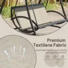 Domi 3-Seat Patio Swing Chair, Outdoor Porch Swing with Adjustable Canopy  Patio Swing Glider 5