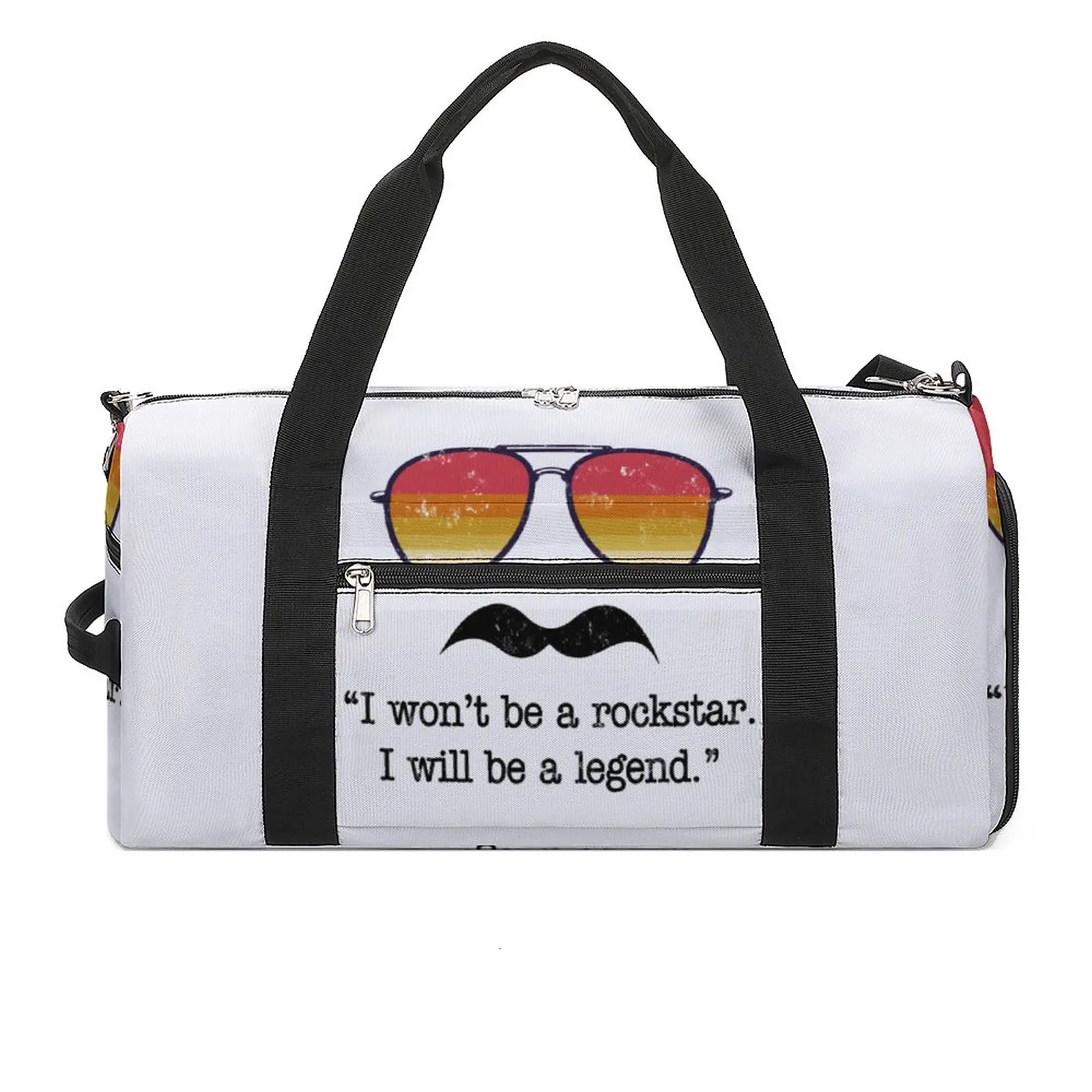 

I Wont Be A RockStar I Will Be A Legend Sports Bags F-Freddie Mercurys Travel Gym Bag with Shoes Handbags Men Oxford Fitness Bag